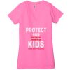 Ladies' Jersey Short-Sleeve Deep V-Neck T-Shirt Thumbnail