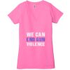 Ladies' Jersey Short-Sleeve Deep V-Neck T-Shirt Thumbnail