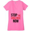 Ladies' Jersey Short-Sleeve Deep V-Neck T-Shirt Thumbnail