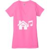 Ladies' Jersey Short-Sleeve Deep V-Neck T-Shirt Thumbnail