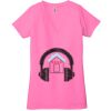 Ladies' Jersey Short-Sleeve Deep V-Neck T-Shirt Thumbnail