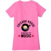 Ladies' Jersey Short-Sleeve Deep V-Neck T-Shirt Thumbnail