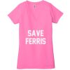 Ladies' Jersey Short-Sleeve Deep V-Neck T-Shirt Thumbnail