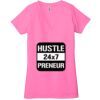 Ladies' Jersey Short-Sleeve Deep V-Neck T-Shirt Thumbnail