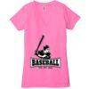 Ladies' Jersey Short-Sleeve Deep V-Neck T-Shirt Thumbnail