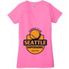 Ladies' Jersey Short-Sleeve Deep V-Neck T-Shirt Thumbnail