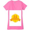 Ladies' Jersey Short-Sleeve Deep V-Neck T-Shirt Thumbnail
