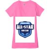 Ladies' Jersey Short-Sleeve Deep V-Neck T-Shirt Thumbnail