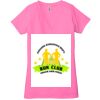 Ladies' Jersey Short-Sleeve Deep V-Neck T-Shirt Thumbnail