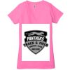 Ladies' Jersey Short-Sleeve Deep V-Neck T-Shirt Thumbnail