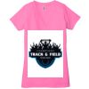 Ladies' Jersey Short-Sleeve Deep V-Neck T-Shirt Thumbnail