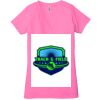 Ladies' Jersey Short-Sleeve Deep V-Neck T-Shirt Thumbnail
