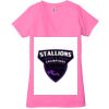 Ladies' Jersey Short-Sleeve Deep V-Neck T-Shirt Thumbnail