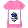 Ladies' Jersey Short-Sleeve Deep V-Neck T-Shirt Thumbnail