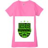 Ladies' Jersey Short-Sleeve Deep V-Neck T-Shirt Thumbnail