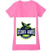 Ladies' Jersey Short-Sleeve Deep V-Neck T-Shirt Thumbnail