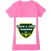 Ladies' Jersey Short-Sleeve Deep V-Neck T-Shirt Thumbnail