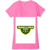 Ladies' Jersey Short-Sleeve Deep V-Neck T-Shirt Thumbnail