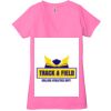 Ladies' Jersey Short-Sleeve Deep V-Neck T-Shirt Thumbnail