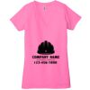 Ladies' Jersey Short-Sleeve Deep V-Neck T-Shirt Thumbnail