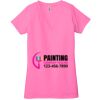 Ladies' Jersey Short-Sleeve Deep V-Neck T-Shirt Thumbnail