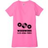 Ladies' Jersey Short-Sleeve Deep V-Neck T-Shirt Thumbnail