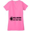 Ladies' Jersey Short-Sleeve Deep V-Neck T-Shirt Thumbnail