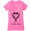 Ladies' Jersey Short-Sleeve Deep V-Neck T-Shirt Thumbnail