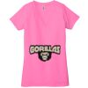 Ladies' Jersey Short-Sleeve Deep V-Neck T-Shirt Thumbnail