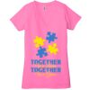 Ladies' Jersey Short-Sleeve Deep V-Neck T-Shirt Thumbnail