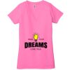Ladies' Jersey Short-Sleeve Deep V-Neck T-Shirt Thumbnail