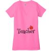 Ladies' Jersey Short-Sleeve Deep V-Neck T-Shirt Thumbnail