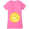 Ladies' Jersey Short-Sleeve Deep V-Neck T-Shirt Thumbnail
