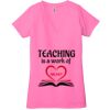 Ladies' Jersey Short-Sleeve Deep V-Neck T-Shirt Thumbnail