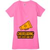 Ladies' Jersey Short-Sleeve Deep V-Neck T-Shirt Thumbnail
