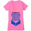 Ladies' Jersey Short-Sleeve Deep V-Neck T-Shirt Thumbnail