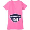 Ladies' Jersey Short-Sleeve Deep V-Neck T-Shirt Thumbnail