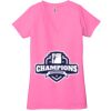 Ladies' Jersey Short-Sleeve Deep V-Neck T-Shirt Thumbnail