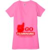 Ladies' Jersey Short-Sleeve Deep V-Neck T-Shirt Thumbnail