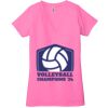 Ladies' Jersey Short-Sleeve Deep V-Neck T-Shirt Thumbnail