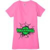 Ladies' Jersey Short-Sleeve Deep V-Neck T-Shirt Thumbnail