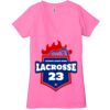 Ladies' Jersey Short-Sleeve Deep V-Neck T-Shirt Thumbnail