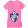Ladies' Jersey Short-Sleeve Deep V-Neck T-Shirt Thumbnail
