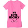 Ladies' Jersey Short-Sleeve Deep V-Neck T-Shirt Thumbnail
