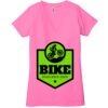 Ladies' Jersey Short-Sleeve Deep V-Neck T-Shirt Thumbnail