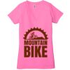 Ladies' Jersey Short-Sleeve Deep V-Neck T-Shirt Thumbnail