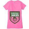 Ladies' Jersey Short-Sleeve Deep V-Neck T-Shirt Thumbnail