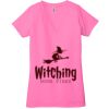 Ladies' Jersey Short-Sleeve Deep V-Neck T-Shirt Thumbnail