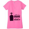 Ladies' Jersey Short-Sleeve Deep V-Neck T-Shirt Thumbnail