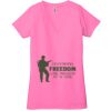 Ladies' Jersey Short-Sleeve Deep V-Neck T-Shirt Thumbnail